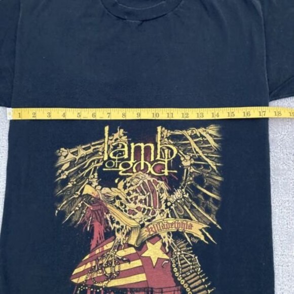 EUC Lamb of God Killadelphia Graphic Band T-Shirt Short Sleeve Metal YL Rare 00' - Picture 7 of 9